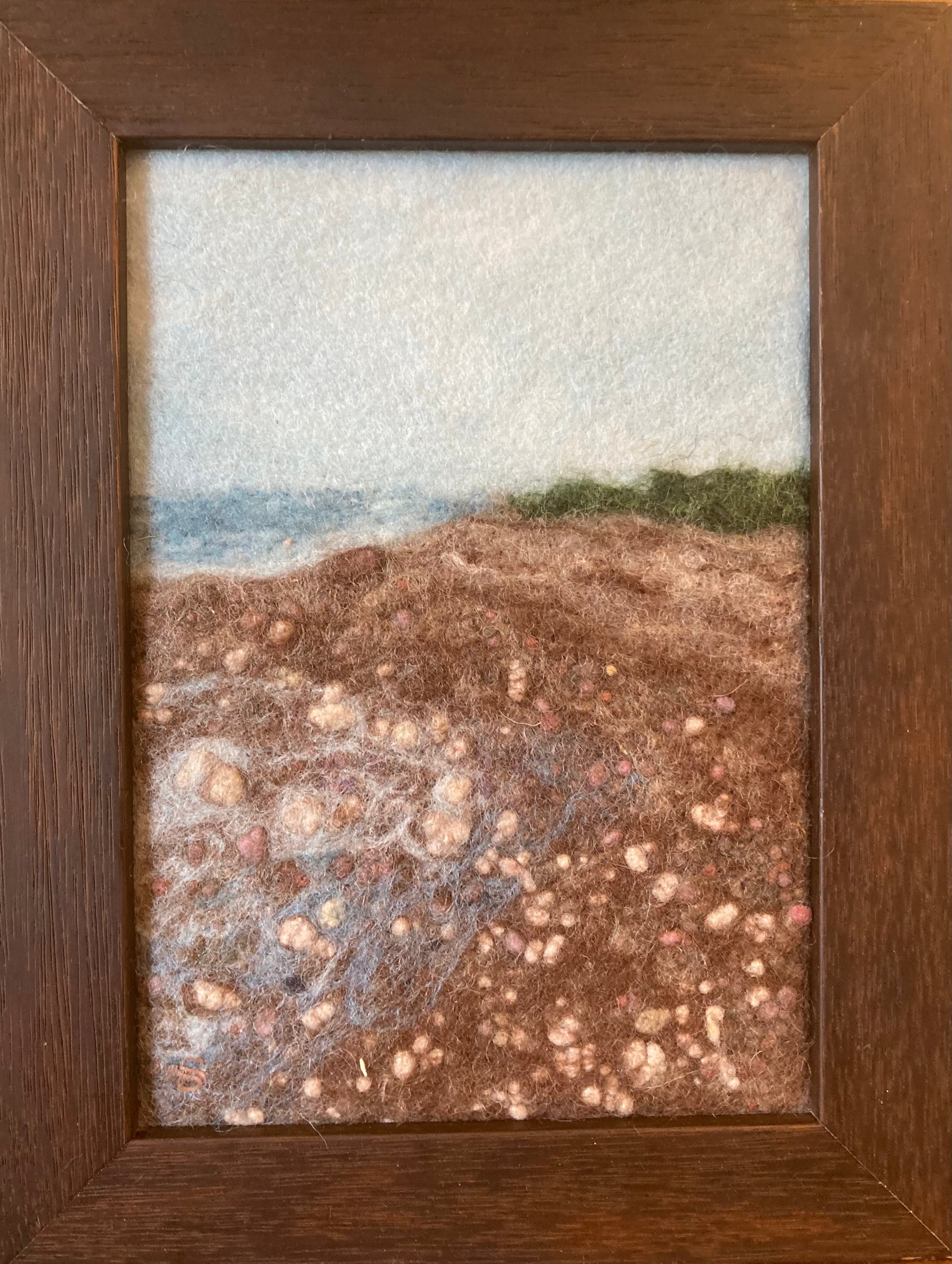 Receding Tide, Felted Wool Painting