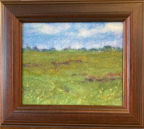 Field of Fancy, Felted Wool Painting