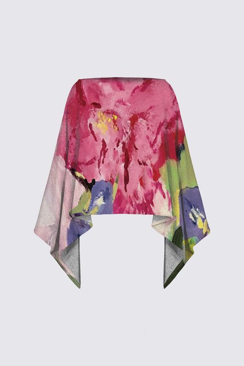 Peony Iris - Poncho by Constance Festo Lafond