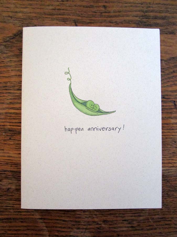 Peas Anniversary - Very Punny Card by Amy Mason