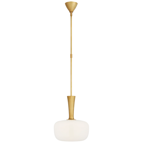 Sesia Small Oval Pendant Light Antique Brass