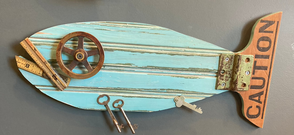 It’s a Key-per - Wooden Fish Hanging