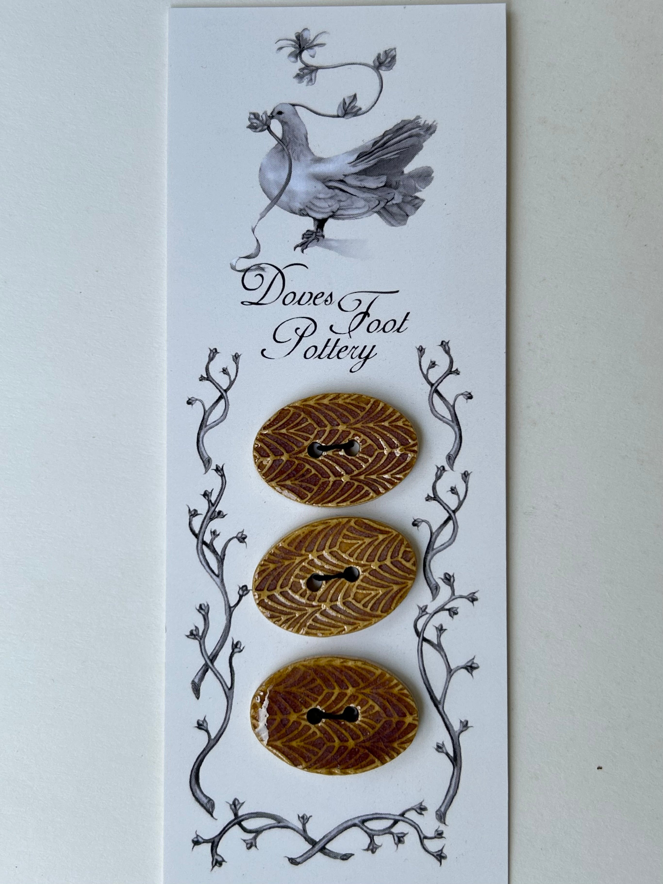 Three Feather Print Buttons