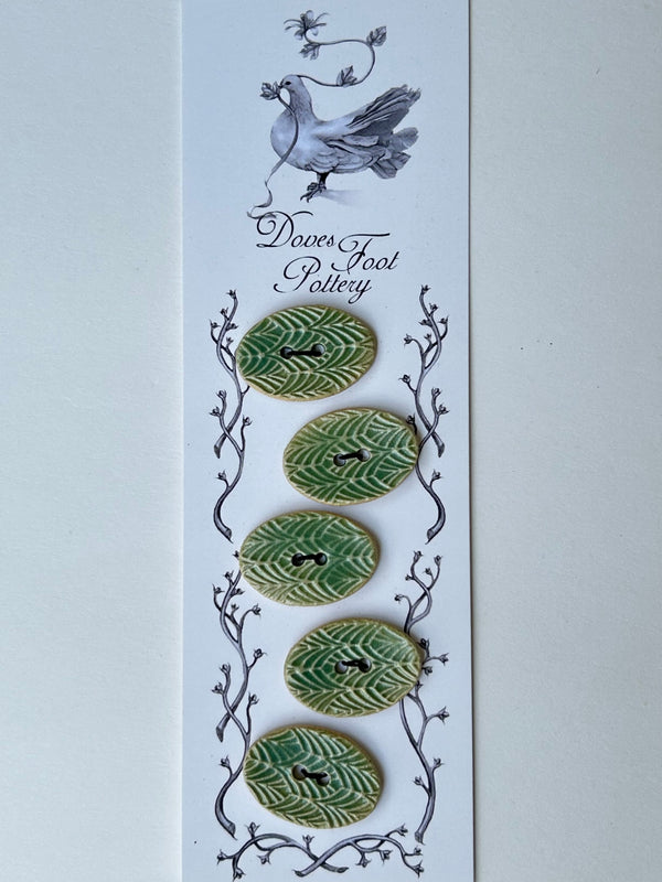 Five Feather Print Buttons