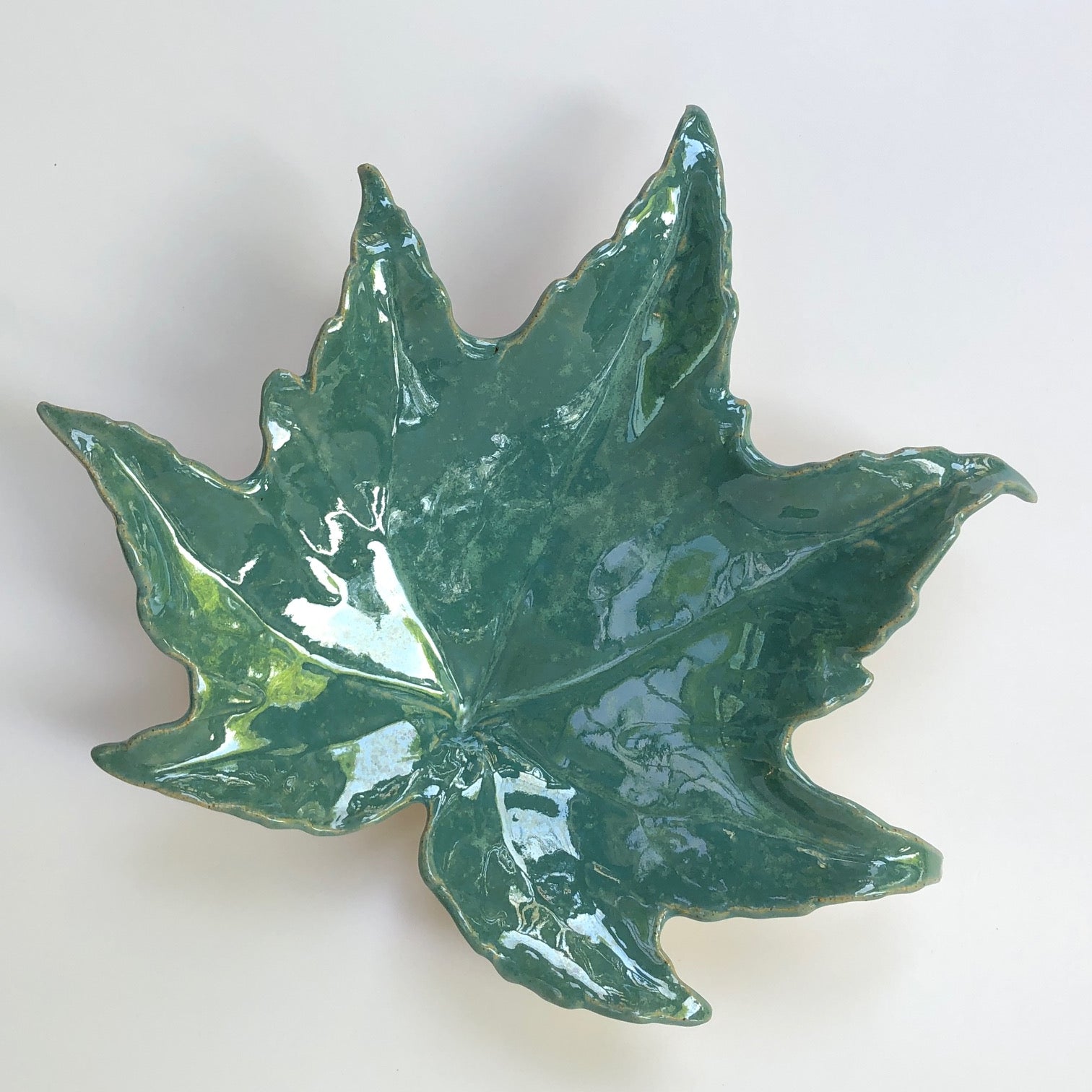 Fatsia J. Leaf Bowl with Striped Beetles #1917