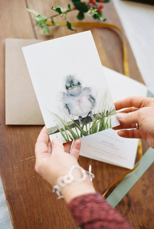 Fledgling Cardinal Greeting Card