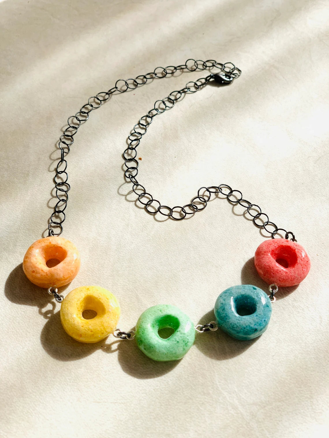 Fruit Loop Rainbow Earrings & Necklace Set