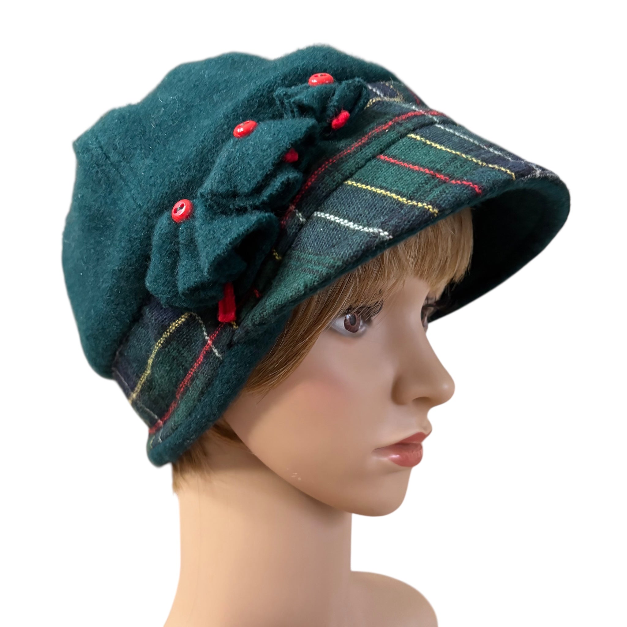 Green Wool Fashion Cap WH028