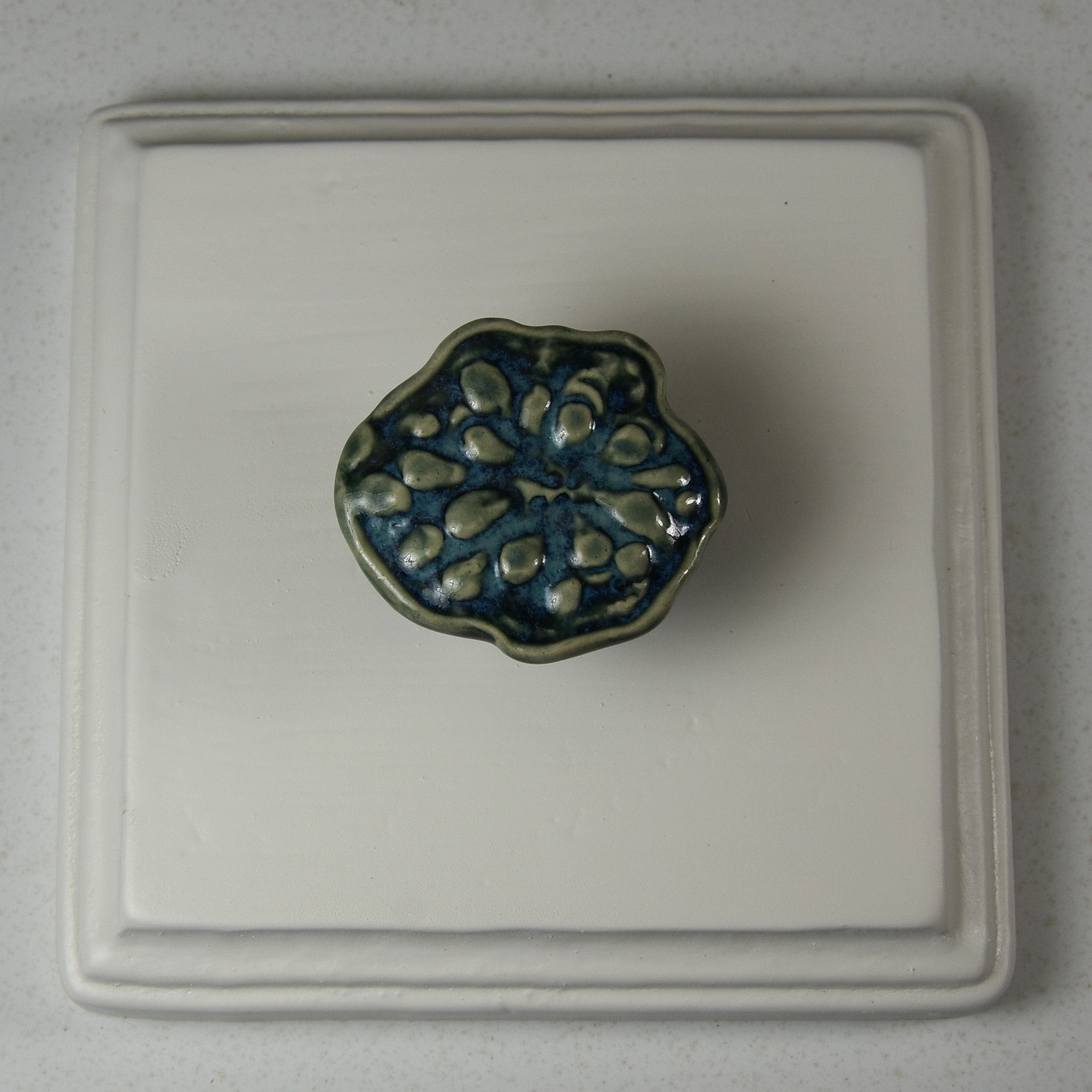 Succulent Drawer Pull Blue