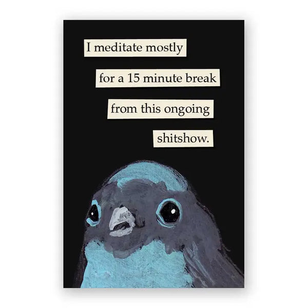 Meditate Bird Magnet