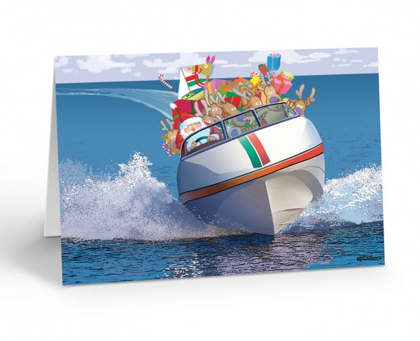 Speedboat Cruising Boxed Cards