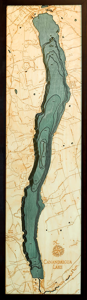 Canandaigua Lake Wood Chart Map