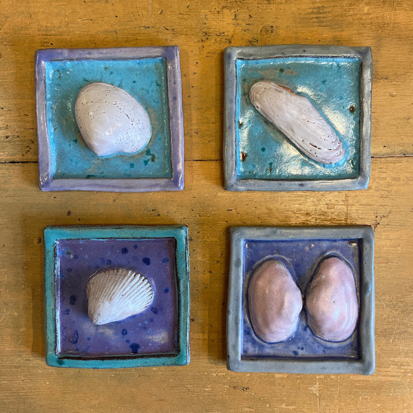 Coastal Decorative Ceramic Tile, 4" x 4"
