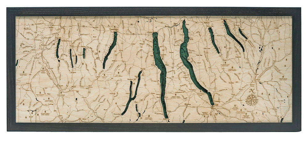 Finger Lakes Wood Chart Map