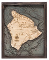 Hawaii (The Big Island) Wood Chart Map