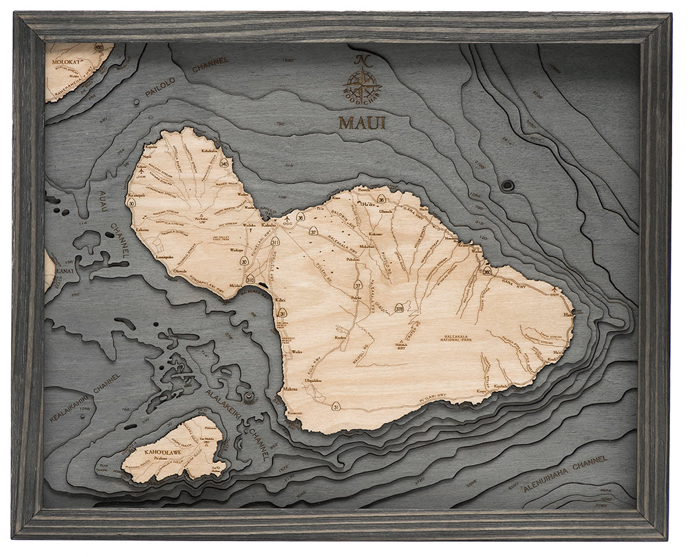 Maui Wood Chart Map