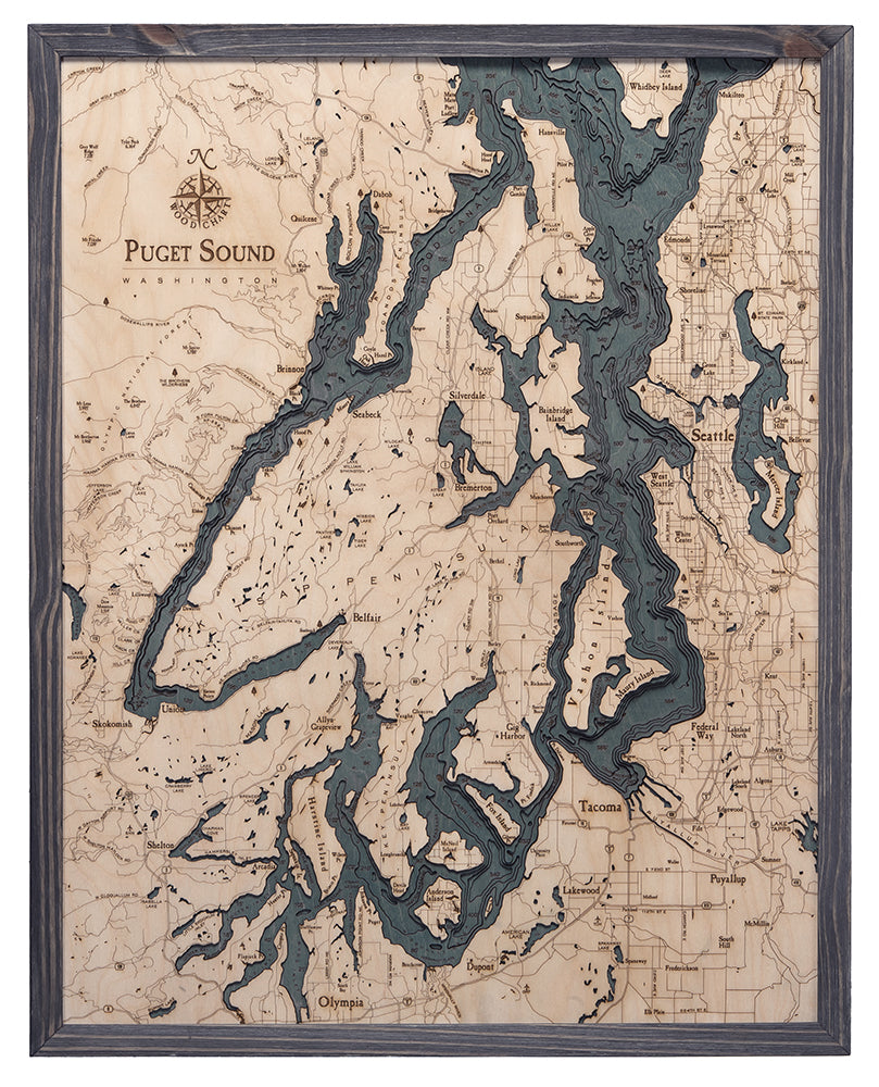 Puget Sound Wood Chart Map
