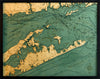 Long Island Sound Wood Chart Map