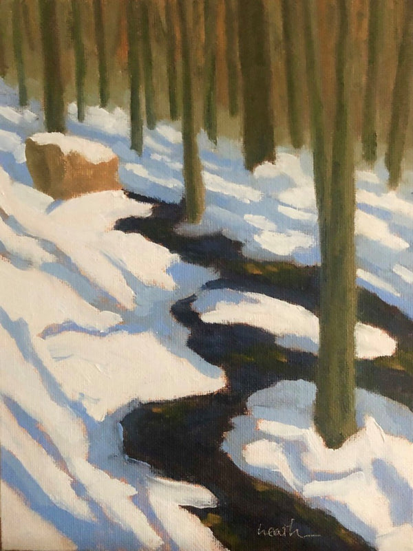 Clark Road Stream, Winter in the Woods