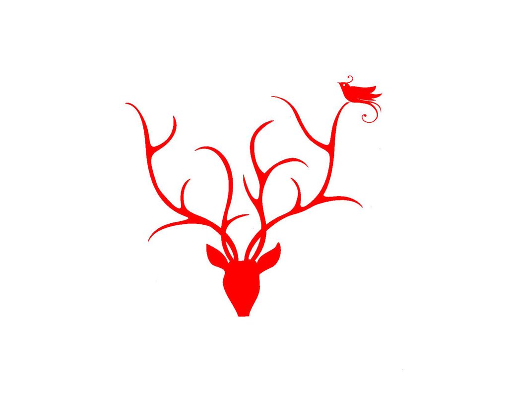Boxed Note Cards, Red Antlers