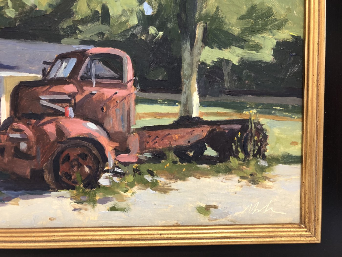 Original Oil Painting by Robert Abele - Farm Truck