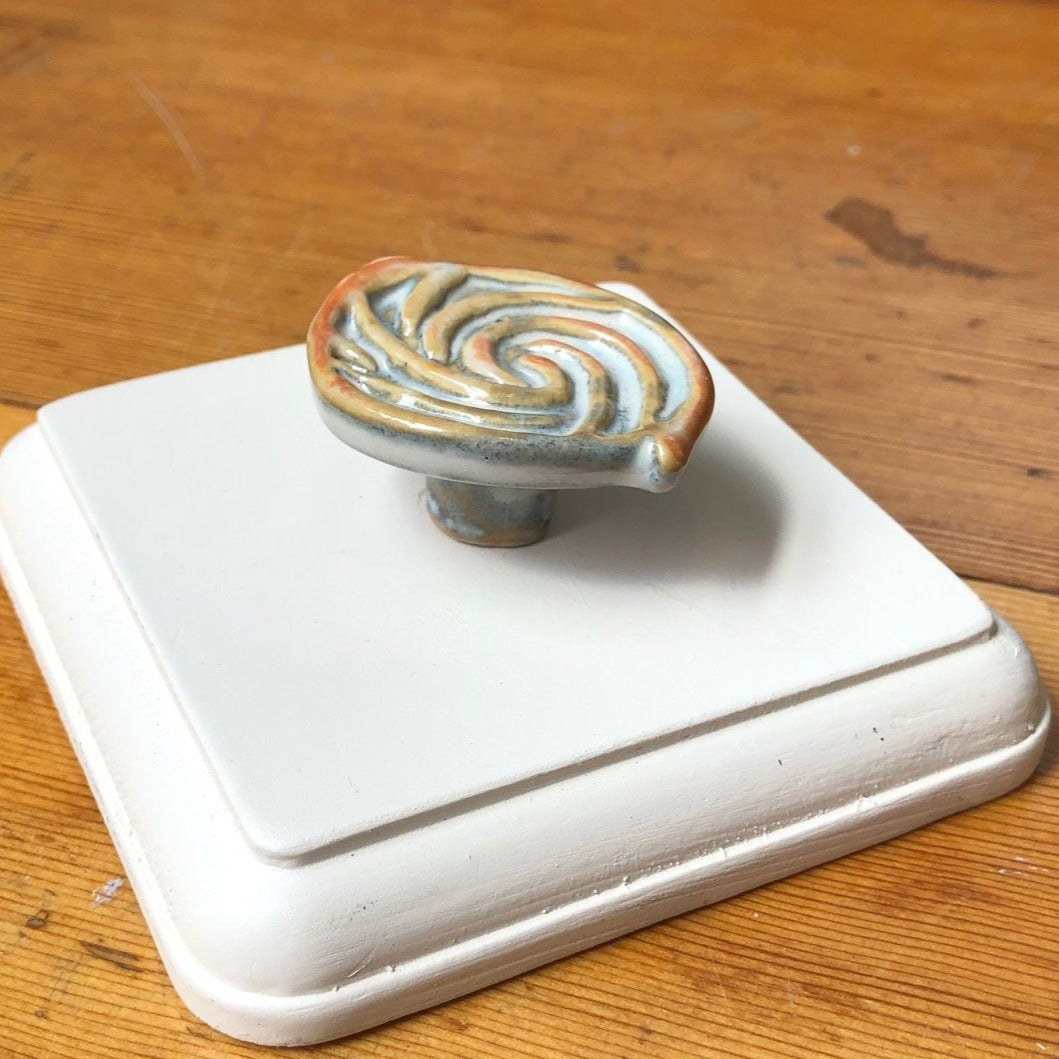 Cabinet Knob Hardware - Peach Ceramic