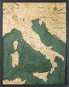 Italy Wood Chart Map