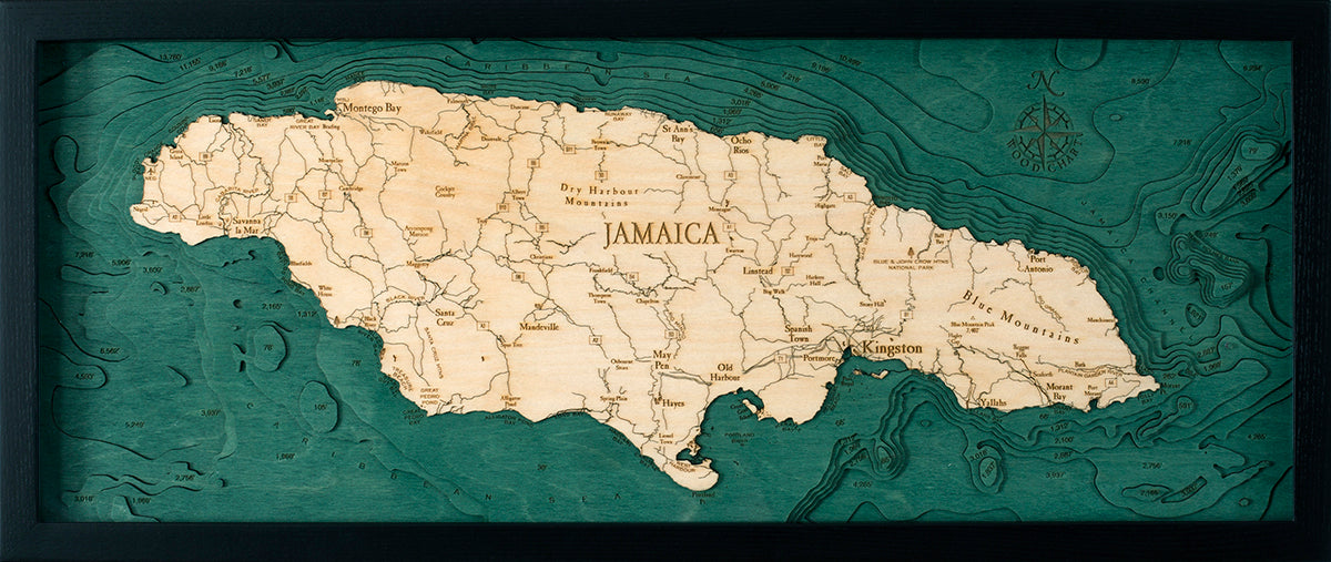 Jamaica Wood Chart Map