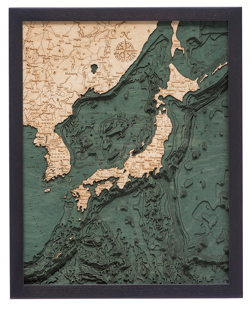 Japan Wood Chart Map