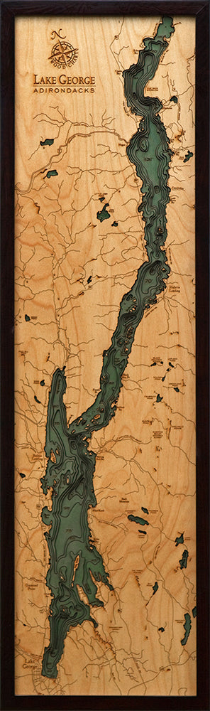 Lake George Wood Chart Map
