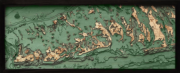 Florida Keys Wood Chart Map
