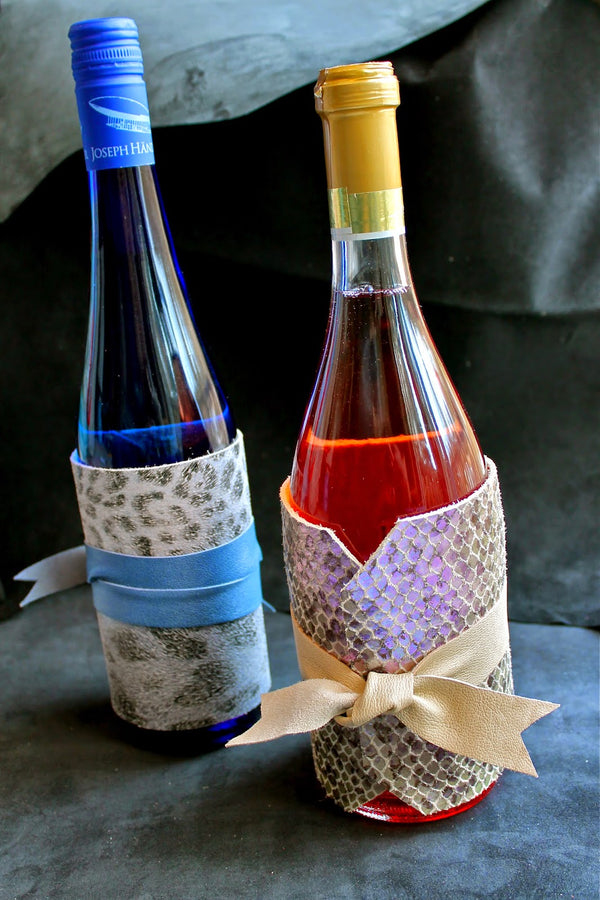 Leather Wine Wraps, Cathleen Bradley