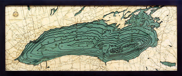 Lake Ontario Wood Chart Map