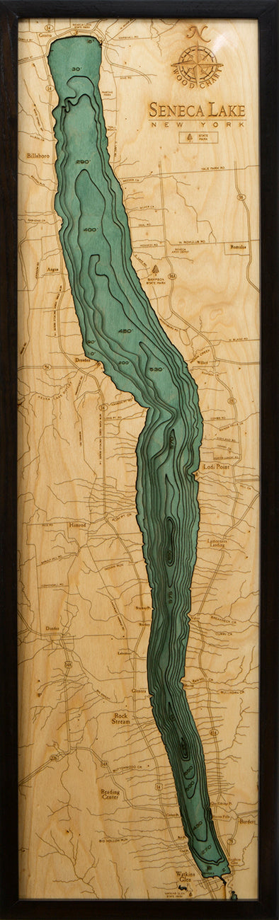 Seneca Lake Wood Chart Map