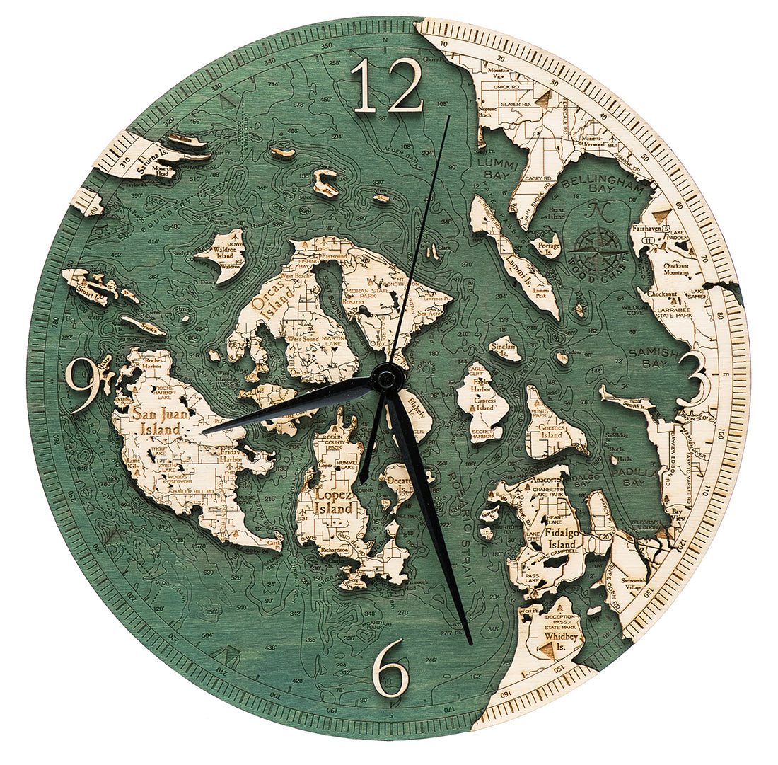 San Juan Islands, WA Wall Clock