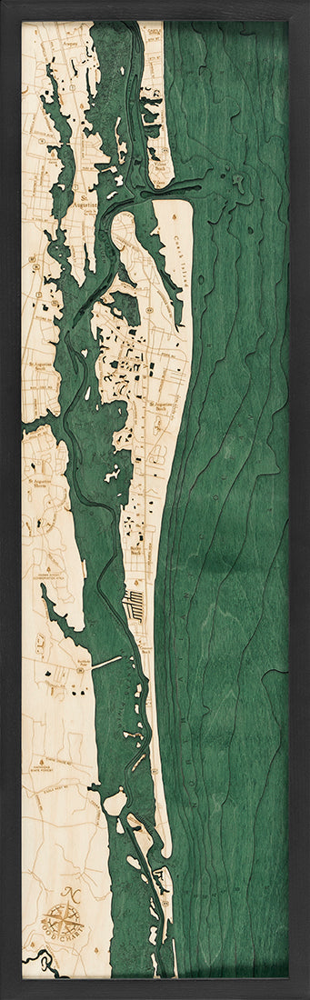 St. Augustine Wood Chart Map