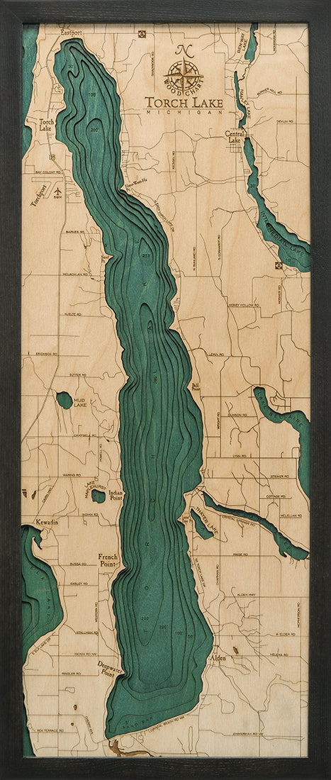 Torch Lake Wood Chart Map