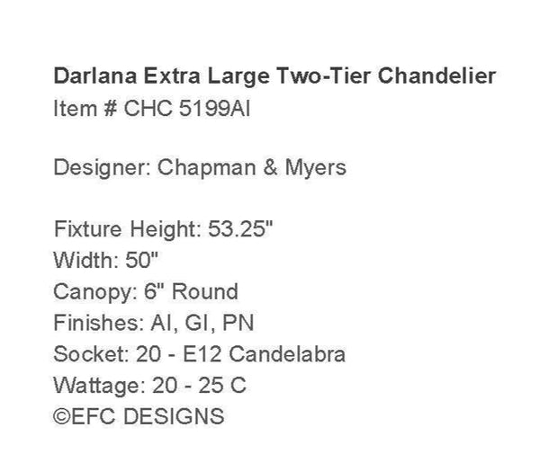Darlana Extra Large Two Tier Chandelier