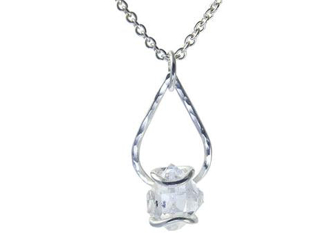 Dewdrop, Herkimer Teardrop Necklace by Beryllina
