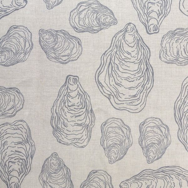 Oyster Shells Fabric, Natural Linen