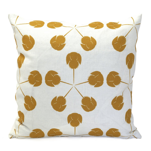 Large Horseshoe Crab Pillow, Oyster Linen