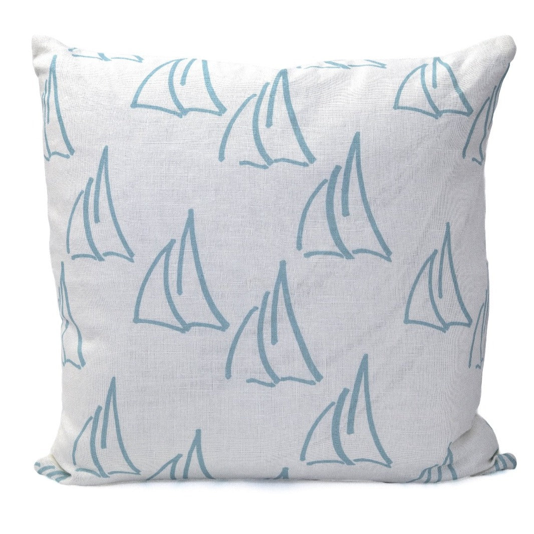 Under Sail Pillow, Oyster Linen