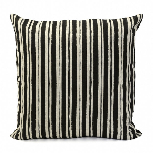 Painterly Stripe Pillow, Natural Linen