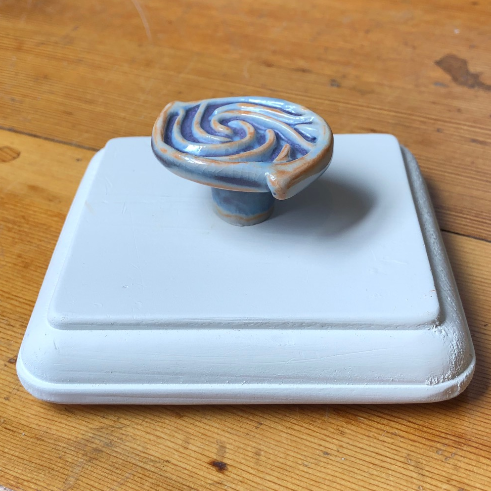 Cabinet Knob Hardware - Blue Ceramic