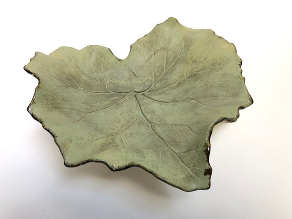 Butterburr Leaf Bowl with Beetles