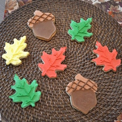 Autumn Leaf Decorated Sugar Cookies