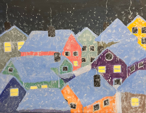 Houses in the Snow 