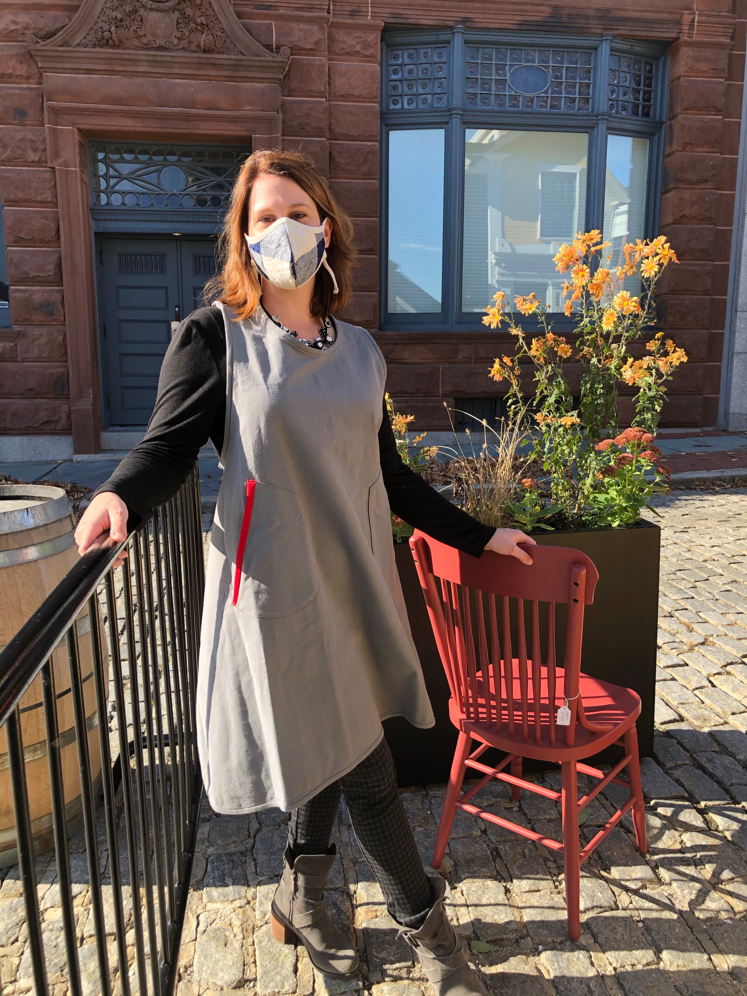 Grey Canvas Smock