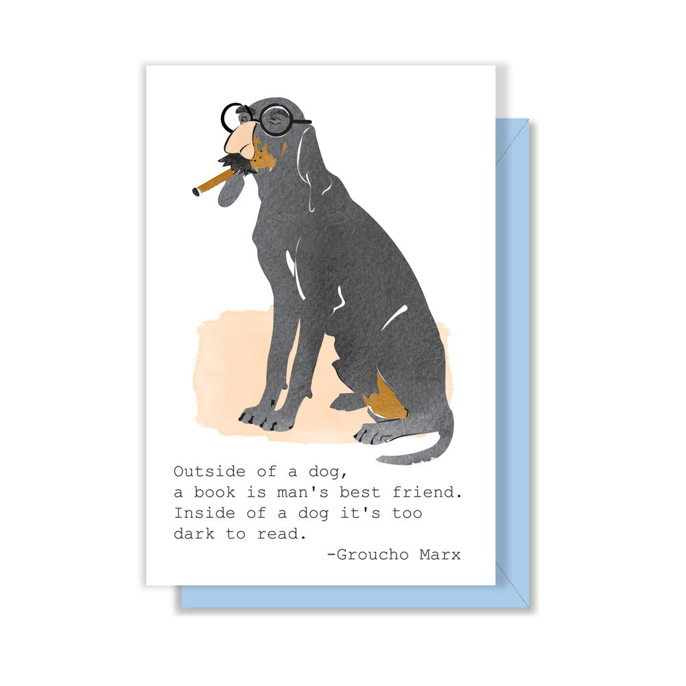 Groucho Hound Mini Greeting Card