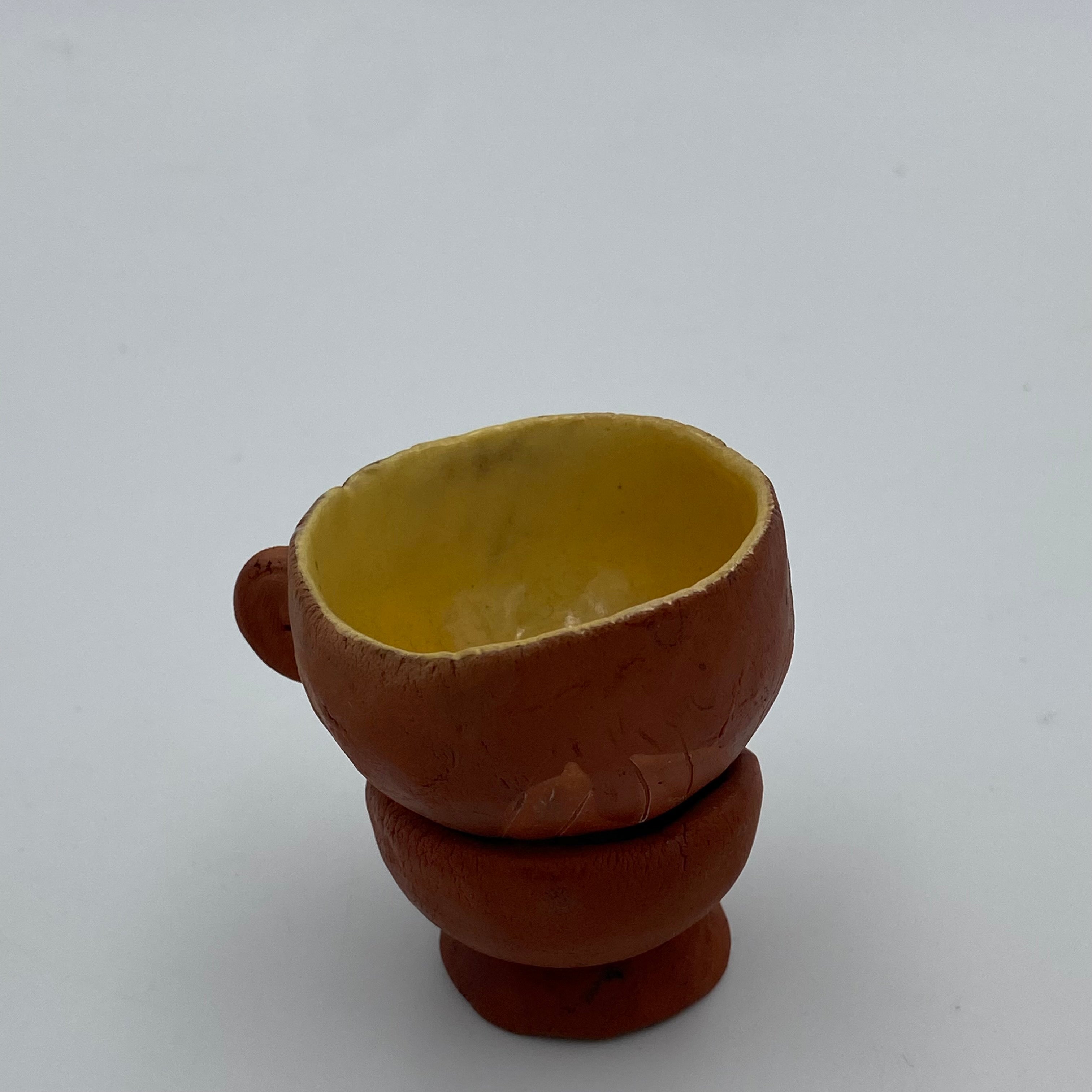 Petite Candle Holder with Base in Yellow By Heather Jo Davis